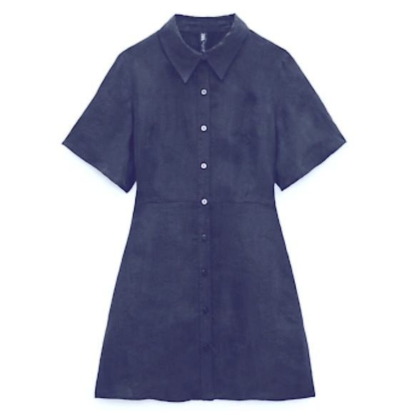 Zara Flowy Mini Dress in Black - Picture 10 of 11